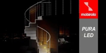 Escaliers h�lico�daux PURA avec le syst�me LED